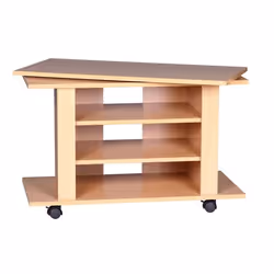 Table de télévision en bois FINEBUY - Banc TV tournant moderne - 75x51x38 cm
