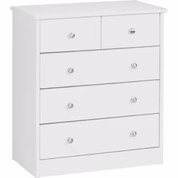 Buffet Commode FINEBUY - Blanc - 5 tiroirs - Bois - 60x70x35cm