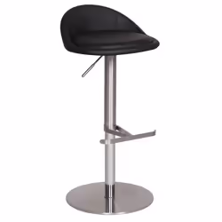 Tabouret de Bar Réglable 65-90 cm FineBuy - Métal Noir - Capacité de Charge 110 kg
