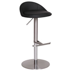 Tabouret de Bar Réglable 65-90 cm FineBuy - Métal Noir - Capacité de Charge 110 kg