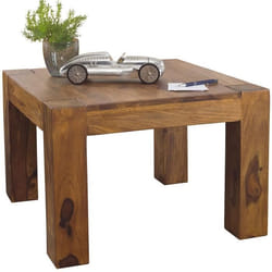 Table Basse Bois Massif - FINEBUY - 60x40x60cm - Maison de Campagne - Marron Foncé - Rectangulaire