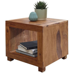 Table Basse Bois Massif - FINEBUY - Style Maison de Campagne - Rectangulaire - 50x45x50cm