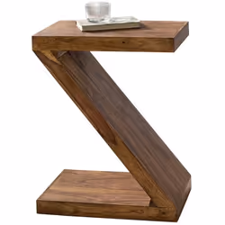 FineBuy Table dappoint Bois Massif Sheesham 44 x 59 x 30 cm Table Basse Salon Bout de canapé est - Capacité de Charge par Pl ...