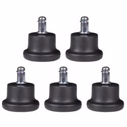 Patins de sol pour chaises de bureau AMSTYLE - Lot de 5 - Noir - Diamètre 11mm