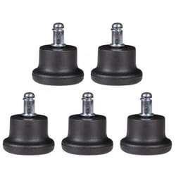 Patins de sol pour chaises de bureau AMSTYLE - Lot de 5 - Noir - Diamètre 11mm