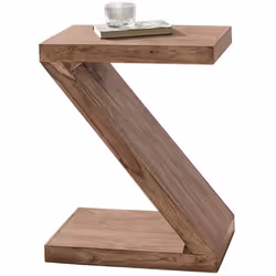 Table dappoint en bois massif FineBuy - Bout de canapé 44x59x30cm - Marron clair