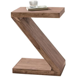 Table dappoint en bois massif FineBuy - Bout de canapé 44x59x30cm - Marron clair
