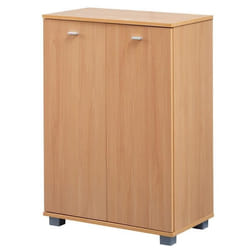 Meuble à chaussures - FINEBUY - Hêtre - 60 x 90 x 35 cm - 2 portes - 12 paires de chaussures