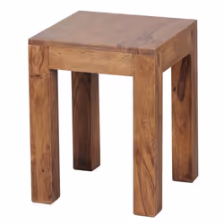 Table dappoint en bois massif - FINEBUY - 35x45x35cm - Marron foncé - Salon - Meuble de salon