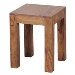 Table dappoint en bois massif - FINEBUY - 35x45x35cm - Marron foncé - Salon - Meuble de salon