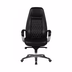 Chaise de bureau  AUSTIN cuir véritable noir chaise de direction chaise de bureau cuir