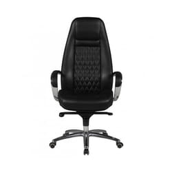Chaise de bureau  AUSTIN cuir véritable noir chaise de direction chaise de bureau cuir