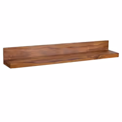 Étagère murale en bois massif Sheesham 140 cm - FINEBUY - Style classique - Paroi arrière solide