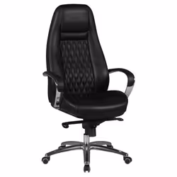 FineBuy Design Chaise bureau Chaise exécutif Ergonomique Chaise de pivotant Cuir