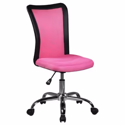 AMSTYLE chaise tournante rose pour les jeunes Lukas réseau réglable en hauteur