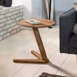 Table dappoint en bois massif - FINEBUY - 45x50x45cm - Marron - Style classique