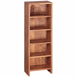 Étagère CD en bois massif FineBuy - Sheesham - 30x90x17cm - Marron - Contemporain - Design