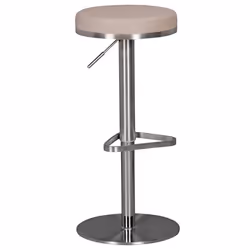 Tabouret de Bar Réglable FineBuy - Métal - Taupe - Capacité de Charge 110 kg