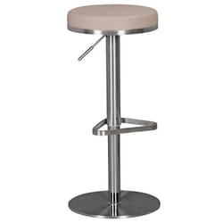 Tabouret de Bar Réglable FineBuy - Métal - Taupe - Capacité de Charge 110 kg