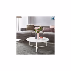 Installée au centre de votre espace de vie, en particulier devant votre canapé douillet, cette table basse ronde plateau et p ...