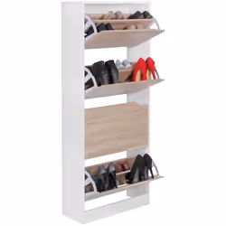 Étagère à chaussures - FineBuy - Blanc - 24 paires - 150 x 60 x 24 cm