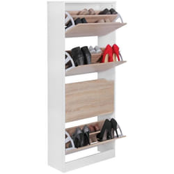 Étagère à chaussures - FineBuy - Blanc - 24 paires - 150 x 60 x 24 cm