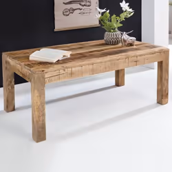 Table Basse Bois Massif - FINEBUY - Mango - Style Maison de Campagne - Rectangulaire