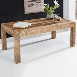 Table Basse Bois Massif - FINEBUY - Mango - Style Maison de Campagne - Rectangulaire