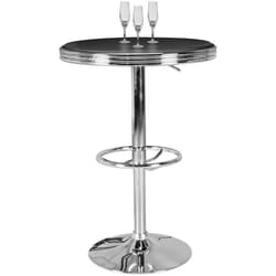 Table de bar Ø 60 cm American Diner Noir / Alu Design rond de table de bar table