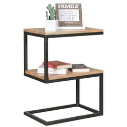 Table dappoint en bois massif FINEBUY - Bout de canapé 45x60x30cm - Capacité de charge 40kg - Marron clair