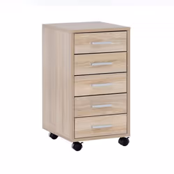 Caisson de Bureau - FINEBUY - Sonoma - 33 x 63 x 38 cm - Bois - 5 tiroirs