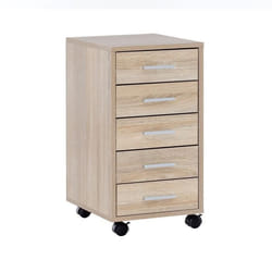 Caisson de Bureau - FINEBUY - Sonoma - 33 x 63 x 38 cm - Bois - 5 tiroirs