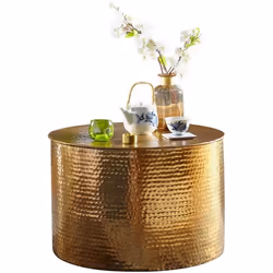 FineBuy Table Basse Métal 61x405x61 cm Table dappoint Design Bout de canapé [dor]