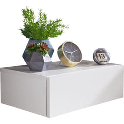 Table de chevet - FineBuy - Blanc - avec tiroir - 46 x 15 x 30 cm
