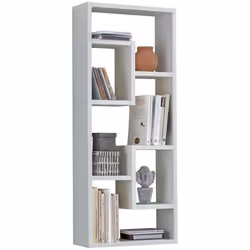 FineBuy étagère murale ROSE pegboard 36 x 90 x 135cm bois conseil mur décoratif [Blanc]