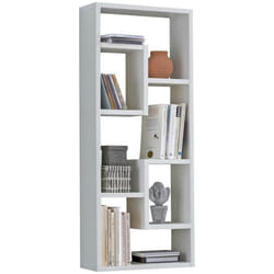 FineBuy étagère murale ROSE pegboard 36 x 90 x 135cm bois conseil mur décoratif [Blanc]