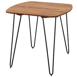 Table de salle à manger - FINEBUY - Bois Massif Sheesham - 4 places - Pieds en métal - Style classique