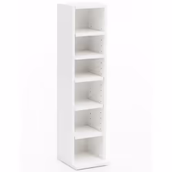 Bibliothèque FineBuy SV51375 6 compartiments 21x91x20cm - Blanc