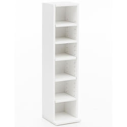 Bibliothèque FineBuy SV51375 6 compartiments 21x91x20cm - Blanc