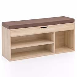 Armoire à chaussures - FINEBUY - Banc de Rangement à Chaussure Entrée - 3 tiroirs - Sonoma