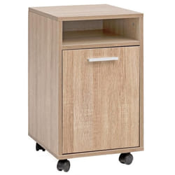 Caisson de Bureau FINEBUY - Modèle Mobile avec Roulettes - Dimensions 33x60x38 cm - Couleur Sonoma