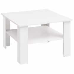 FineBuy Table Basse 60x42x60cm Table de Salon Table de Sofa Design Carré Moderne [Blanc]