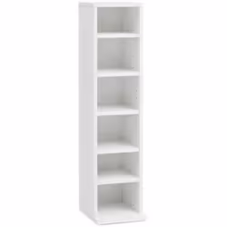Étagère - FINEBUY - Blanc - 21 x 20 x 90 cm - Bois - Contemporain