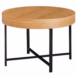 FineBuy Table Basse MDF Rond Ø 69 cm Table dappoint Table De Sofa Conception