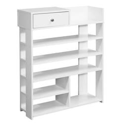 Meuble à chaussures - FINEBUY - Blanc - 75 x 925 x 24 cm - 1 tiroir - 7 étagères