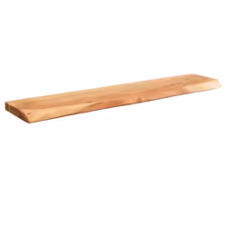Étagère murale en bois massif Acacia - FINEBUY - 115 cm - Marron - Capacité de charge 20 kg