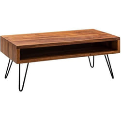 FineBuy Table Basse Bois Massif 100x40x50 cm Table dappoint Table de salon
