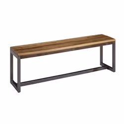 Banc de Cuisine Bois Massif Métal 120 cm - FINEBUY - Vintage - Capacité de Charge 140 kg