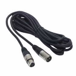 Câble XLR - HOLLYWOOD - 10 m - Résistant au pliage - Connecte appareils DMX - Neuf
