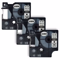 Lot de 3 cassettes à ruban pour Dymo Labelpoint 200 250 300 350 2000 5000 5500 - Remplace: Dymo D1 43613 - Dimension: 6 mm…